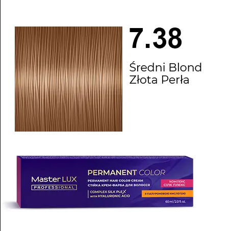 Крем-краска для волос Master LUX Professional №7.38 Средне-русый золотисто-жемчужный 60 мл 0000000023267 фото