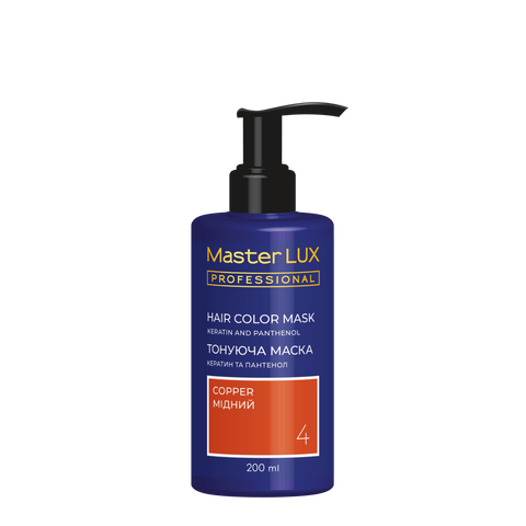 Маска тонирующая для волос Master LUX Professional Hair Color Mask №4 Copper 200 мл 0000000020029 фото