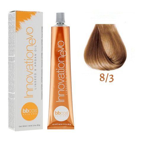 Крем-фарба для волосся BBCos Innovation Evo №8.3 Light Golden Blonde 100 мл 0000000019152 фото
