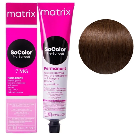 Крем-фарба Matrix SoColor Pre-Bonded Cream Permanent №7MG Мокка золотистий блондин 90 мл 0000000022489 фото