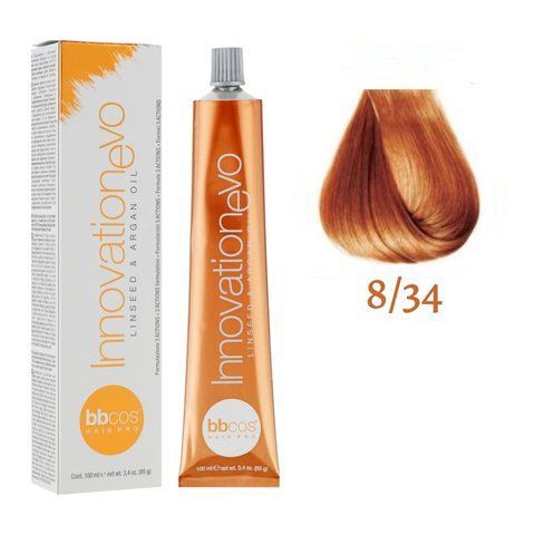 Крем-фарба для волосся BBCos Innovation Evo №8.34 Light Golden Copper Blonde 100 мл 0000000019154 фото
