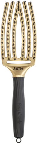 Щетка для волос Olivia Garden FingerBrush Care Iconic Boar&Nylon Gold 0000000021300 фото