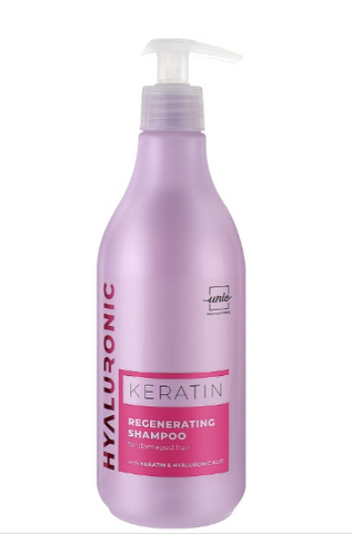 Шампунь для ламкого та пошкодженого волосся Unic Hyaluronic Keratin Regenerating Shampoo 500 мл 0000000020301 фото