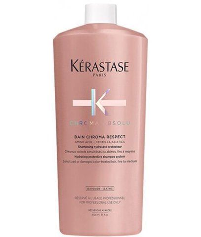 Шампунь для фарбованого тонкого волосся Kerastase Chroma Absolu Bain Chroma Respect 1000 мл 0000000016348 фото