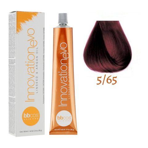 Крем-фарба для волосся BBCos Innovation Evo №5.65 Light Red Purple Chestnut 100 мл (уцінка) 0000000019108 фото