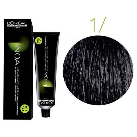 Крем-фарба для волосся Loreal Professionnel INOA 1 Чорний 60 мл 0000000005897 фото
