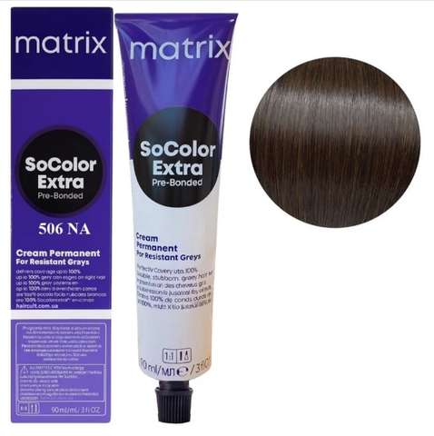 Крем-фарба для волосся Matrix Socolor Beauty Extra №506NA Темний блондин попелястий 90 мл 0000000022497 фото