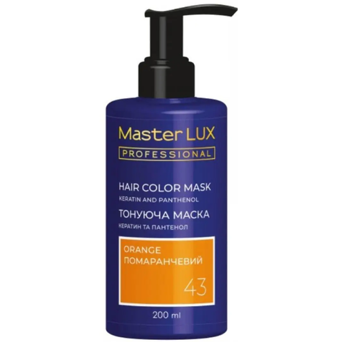 Маска тонирующая для волос Master LUX Professional Hair Color Mask №43 Orange 200 мл 0000000020030 фото