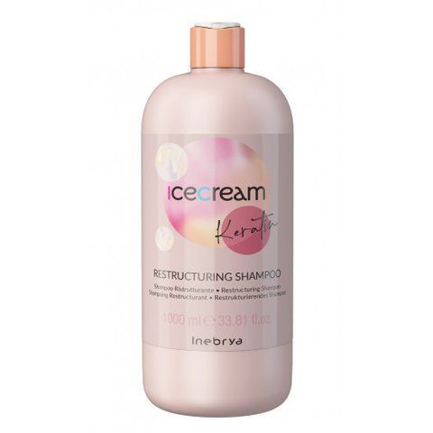 Шампунь відновлюючий з кератином Inebrya Keratin Restructuring Shampoo 1000 мл 0000000017422 фото