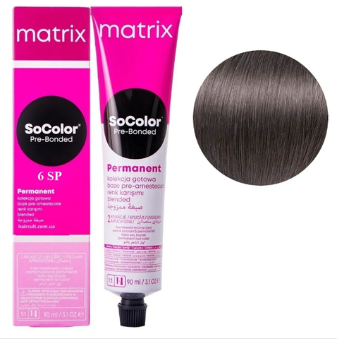 Крем-фарба Matrix SoColor Pre-Bonded Cream №6SP Сріблясто-перловий темний блондин 90 мл 0000000022557 фото