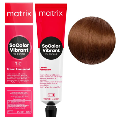 Крем-фарба Matrix SoColor Pre-Bonded Cream №7C Блондин мідний 90 мл 0000000022559 фото