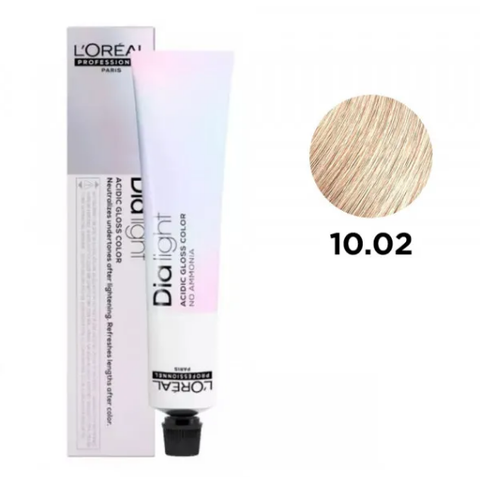 Гель-краска кислотная без аммиака L'Oreal Professionnel DIA Light №10/02 Светлый жемчуг 50 мл 0000000002842 фото