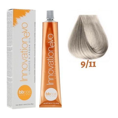 Крем-фарба для волосся BBCos Innovation Evo №9.11 Very Light Intense Ash Blond 100 мл (уцінка) 0000000019160 фото