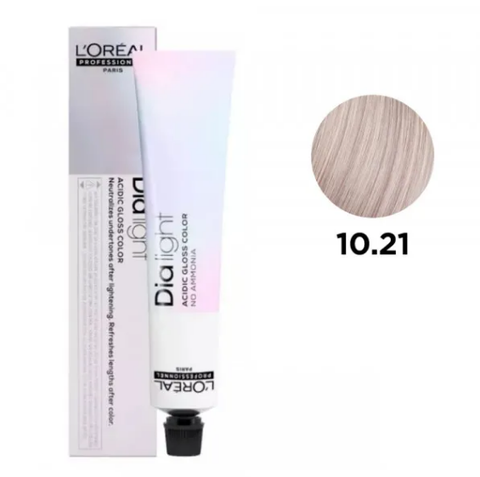 Гель-краска кислотная без аммиака L'Oreal Professionnel DIA Light №10/21 Перламутровый блонд 50 мл 0000000002845 фото