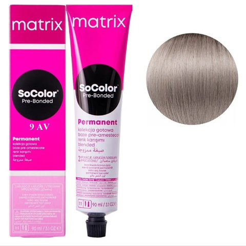 Крем-фарба Matrix SoColor Pre-Bonded Cream №9AV Перламутровий попелястий дуже світлий блонди 90 мл 0000000022525 фото