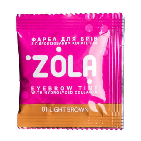 Фарба для брів з колагеном в саше Zola Eyebrow Tint With Collagen №01 Light Brown 5 мл 0000000017916 фото
