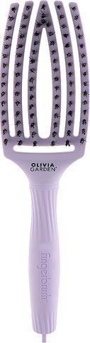 Щетка для волос Olivia Garden FingerBrush Care Ionic Boar & Nylon Lavender M 0000000021285 фото