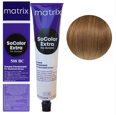 Крем-фарба для волосся Matrix Socolor Beauty Extra №508BC Світлий блондин коричнево-мідний 90 мл 0000000022517 фото