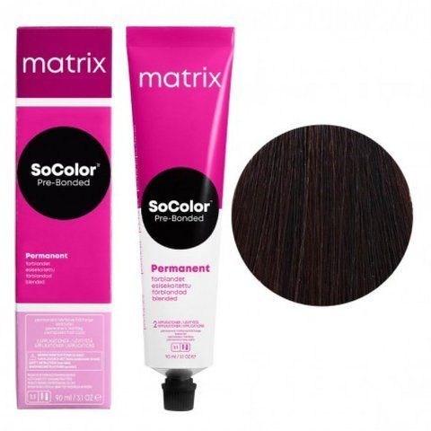 Крем - фарба для волосся Matrix Socolor Beauty №4MA Шатен мокка попелястий 90 мл 0000000006195 фото