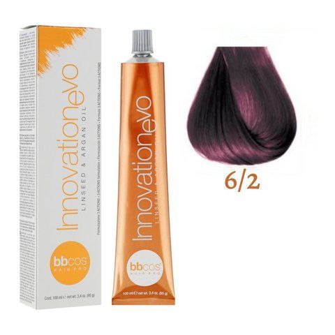 Крем-фарба для волосся BBCos Innovation Evo №6.2 Dark Purple Blond 100 мл (уцінка) 0000000019117 фото