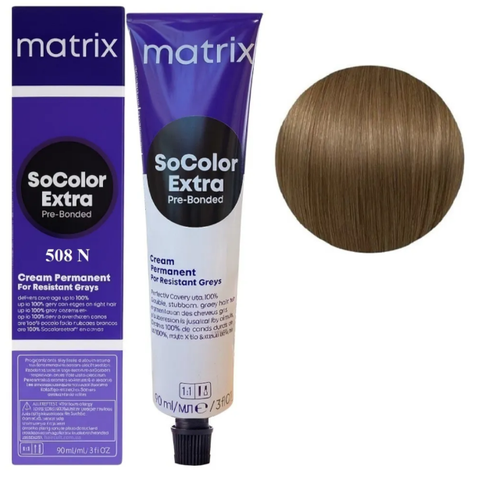 Крем-фарба для волосся Matrix Socolor Beauty Extra №508N Світлий коричневий 90 мл 0000000022518 фото
