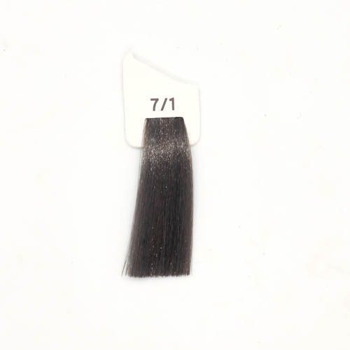 Крем-фарба аміачна для волосся Inebrya Сolor №7/1 Blonde Ash 100 мл 0000000017508 фото