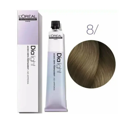 Гель-краска кислотная без аммиака L'Oreal Professionnel DIA Light №8 Светлый блондин 50 мл 0000000015551 фото