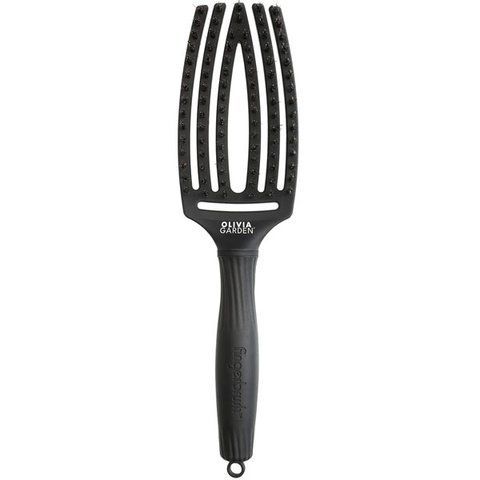 Щетка для укладки волос Olivia Garden Finger Brush CARE Ionic Boar&Nylon Full Black М 0000000020843 фото
