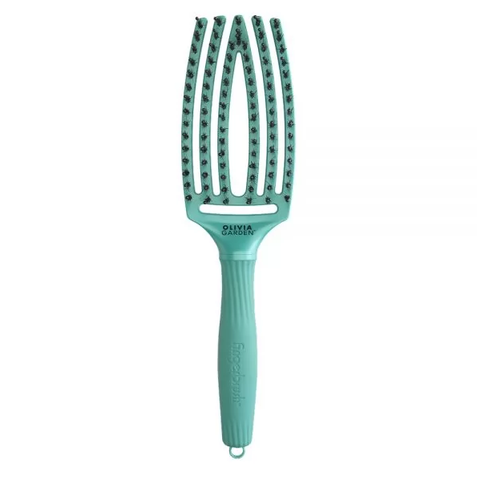 Щетка для укладки волос Olivia Garden Finger Brush Care Iconic Boar&Nylon Arctic Teal 0000000023278 фото