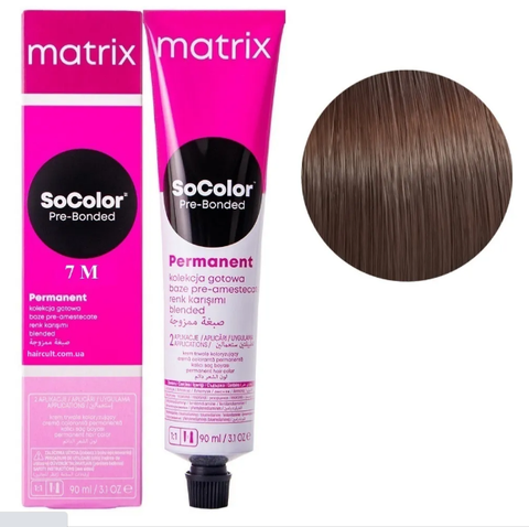 Крем-фарба Matrix SoColor Pre-Bonded Cream Permanent №7M Блондин мокко 90 мл 0000000022468 фото