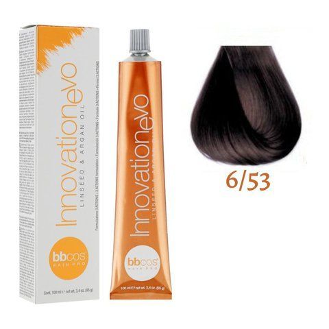 Крем-фарба для волосся BBCos Innovation Evo №6.53 Blonde Dark Gold Mahogany 100 мл (уцінка) 0000000019121 фото