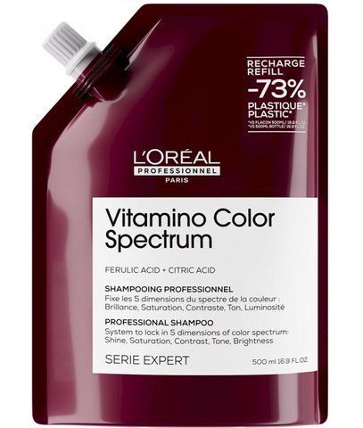 Шампунь для блиску та збереження кольору Loreal Professionnel Vitamino Color Spectrum Refil 500 мл 0000000021255 фото