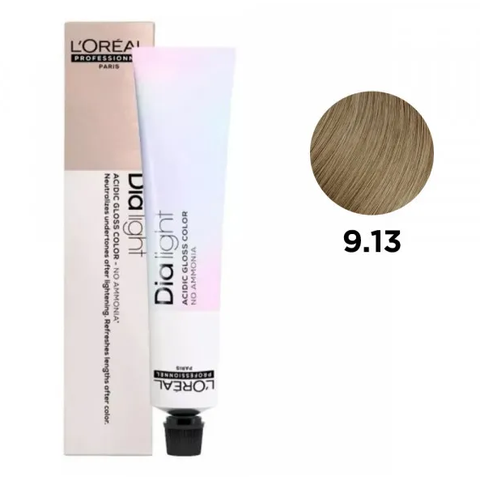 Гель-краска без аммиака L'Oreal Professionnel DIA Light №9.13 Очень светлый блондин бежевый 50 мл 0000000015549 фото