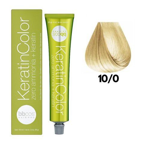 Крем-краска безаммиачная для волос BBCos Keratin Color №10.0 Platinum Blonde 100 мл 0000000019168 фото