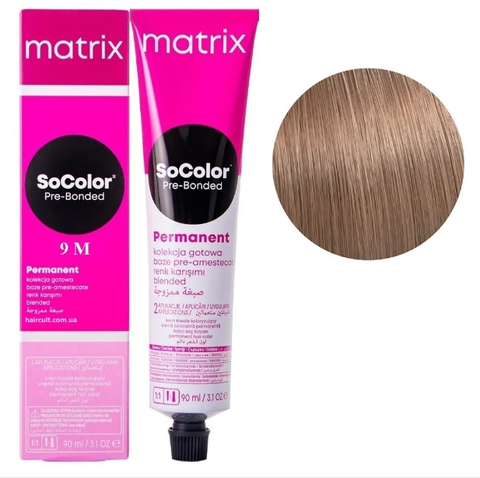 Крем-фарба Matrix SoColor Pre-Bonded Cream Permanent №9M Дуже світлий блондин мокко 90 мл 0000000022471 фото
