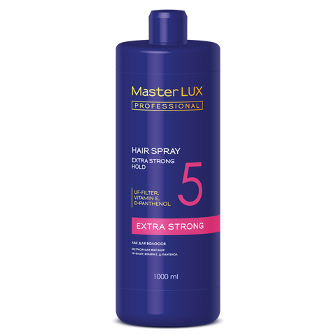 Лак для волосся екстрасильної фіксації Master LUX Professional Hair Spray 1000 мл 0000000014446 фото