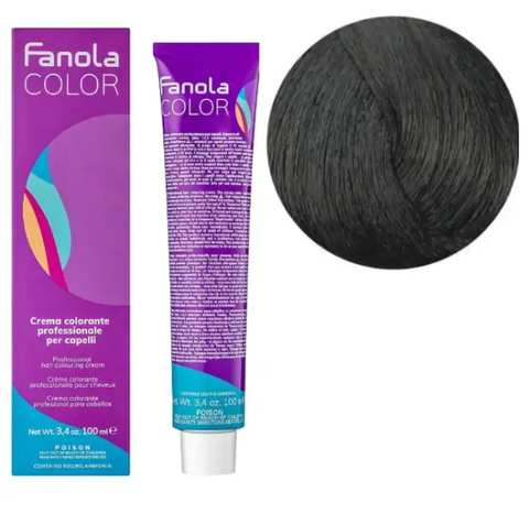 Крем-фарба для волосся Fanola №1/0 Black 100 мл 0000000006468 фото