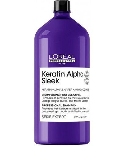 Шампунь для гладкости волос L'Oreal Professionnel Keratin Alpha Sleek Shampoo 1500 мл 0000000023251 фото