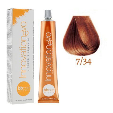 Крем-краска для волос BBCos Innovation Evo №7.34 Golden Copper Blonde 100 мл 0000000019133 фото