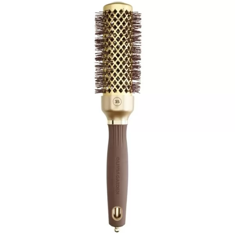 Брашинг для волосся Olivia Garden Expert Blowout CURL Wavy Bristles Gold&Brown 35 0000000020435 фото