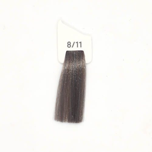Крем-краска аммиачная для волос Inebrya Сolor №8/11 Light Blonde Intense Ash 100 мл 0000000017515 фото
