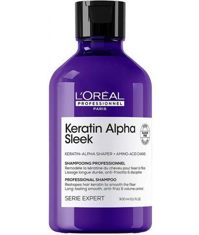 Шампунь для гладкости волос L'Oreal Professionnel Keratin Alpha Sleek Shampoo 300 мл 0000000023248 фото
