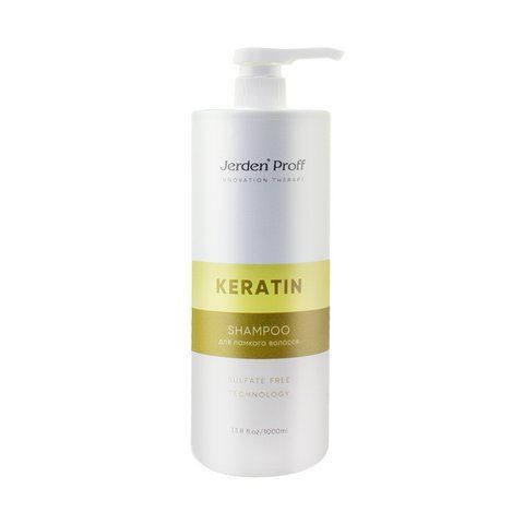 Шампунь для волос бессульфатный с кератином Jerden Proff Keratin Shampoo 1000 мл 0000000013094 фото