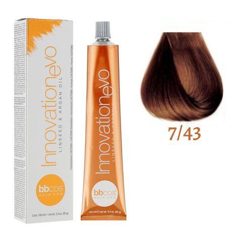 Крем-краска для волос BBCos Innovation Evo №7.43 Copper Golden 100 мл 0000000019136 фото