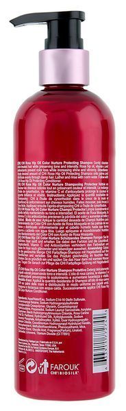 Шампунь для фарбованого волосся CHI Rose Hip Oil Color Nurture Protecting Shampoo 340 мл 0000000013062 фото