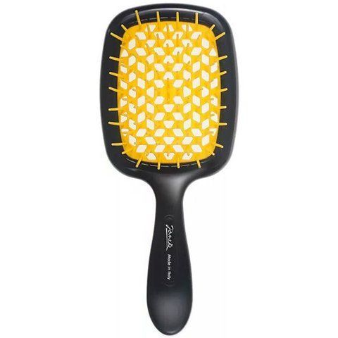 Щетка для волос Janeke Superbrush Черно-желтая 0000000013907 фото