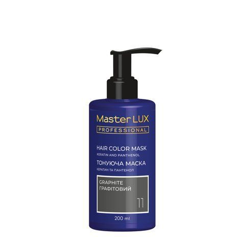 Маска тонирующая для волос Master LUX Professional Hair Color Mask №11 Graphite 200 мл 0000000020025 фото