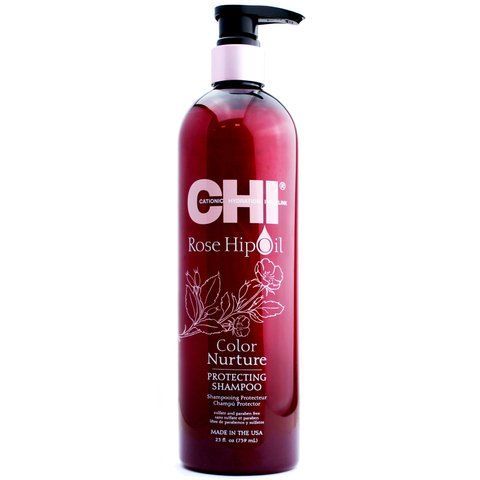 Шампунь для фарбованого волосся CHI Rose Hip Oil Color Nurture Protecting Shampoo 739 мл 0000000016178 фото