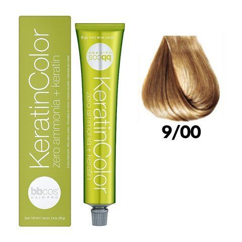 Крем-фарба безаміачна для волосся BBCos Keratin Color №9.00 Very Light Intense Blond 100 мл 0000000019234 фото