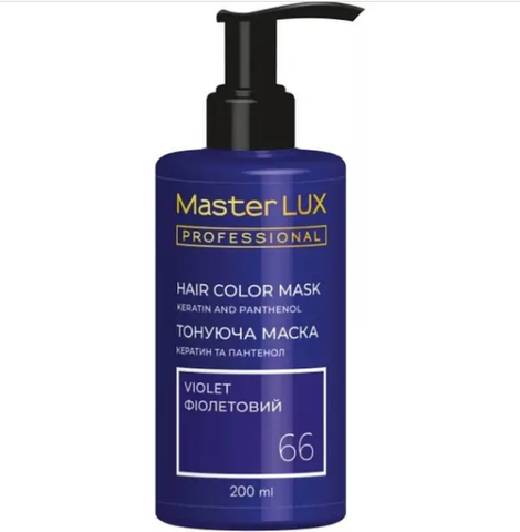 Маска тонирующая для волос Master LUX Professional Hair Color Mask №66 Violet 200 мл 0000000020033 фото